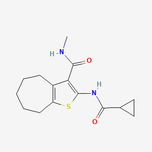 2-(cyclopropanecarbonylamino)-N-methyl-5,6,7,8-tetrahydro-4H-cyclohepta[b]thiophene-3-carboxamide