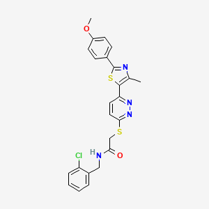 N-(2-chlorobenzyl)-2-((6-(2-(4-methoxyphenyl)-4-methylthiazol-5-yl)pyridazin-3-yl)thio)acetamide