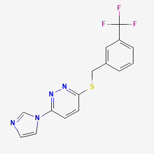 3-(1H-imidazol-1-yl)-6-((3-(trifluoromethyl)benzyl)thio)pyridazine