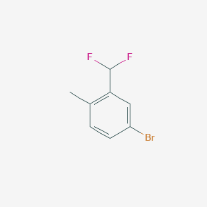 molecular formula C8H7BrF2 B2387724 4-Bromo-2-(difluoromethyl)-1-methylbenzene CAS No. 1261614-71-4