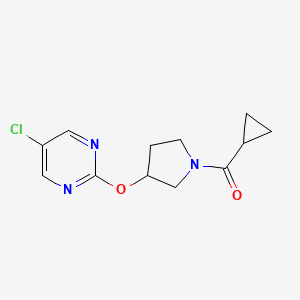 (3-((5-Chloropyrimidin-2-yl)oxy)pyrrolidin-1-yl)(cyclopropyl)methanone