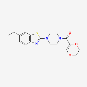 5,6-Dihydro-1,4-dioxin-2-yl[4-(6-ethyl-1,3-benzothiazol-2-yl)piperazino]methanone