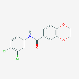 molecular formula C15H11Cl2NO3 B238774 N-(3,4-dichlorophenyl)-2,3-dihydro-1,4-benzodioxine-6-carboxamide 