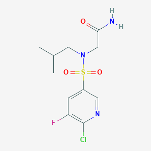 2-[N-(2-methylpropyl)6-chloro-5-fluoropyridine-3-sulfonamido]acetamide