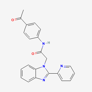 molecular formula C22H18N4O2 B2387754 N-(4-acetylphenyl)-2-(2-(pyridin-2-yl)-1H-benzo[d]imidazol-1-yl)acetamide CAS No. 1105209-72-0