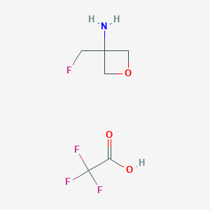 molecular formula C6H9F4NO3 B2387777 3-(Fluoromethyl)oxetan-3-amine; trifluoroacetic acid CAS No. 2306269-44-1