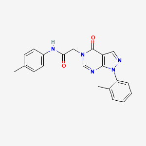 molecular formula C21H19N5O2 B2387778 N-(4-methylphenyl)-2-[1-(2-methylphenyl)-4-oxo-1H,4H,5H-pyrazolo[3,4-d]pyrimidin-5-yl]acetamide CAS No. 895009-16-2