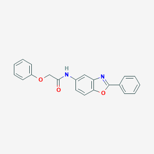 molecular formula C21H16N2O3 B238778 2-phenoxy-N-(2-phenyl-1,3-benzoxazol-5-yl)acetamide 