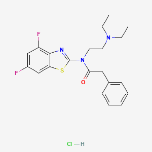 molecular formula C21H24ClF2N3OS B2387782 N-(2-(diethylamino)ethyl)-N-(4,6-difluorobenzo[d]thiazol-2-yl)-2-phenylacetamide hydrochloride CAS No. 1217077-81-0
