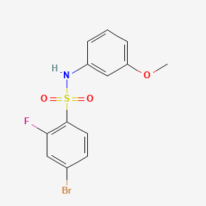 4-bromo-2-fluoro-N-(3-methoxyphenyl)benzenesulfonamide