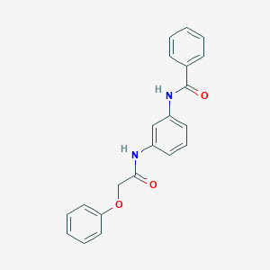 molecular formula C21H18N2O3 B238779 N-{3-[(2-phenoxyacetyl)amino]phenyl}benzamide 
