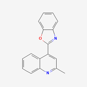 molecular formula C17H12N2O B2387819 4-(1,3-benzoxazol-2-yl)-2-methylquinoline 