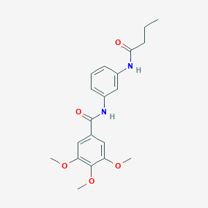 molecular formula C20H24N2O5 B238783 N-[3-(butanoylamino)phenyl]-3,4,5-trimethoxybenzamide 