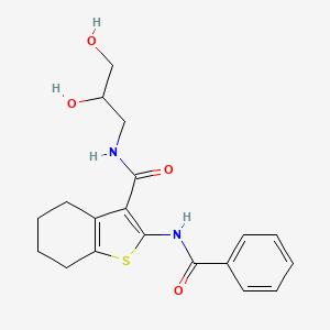 N-(2,3-dihydroxypropyl)-2-[(phenylcarbonyl)amino]-4,5,6,7-tetrahydro-1-benzothiophene-3-carboxamide