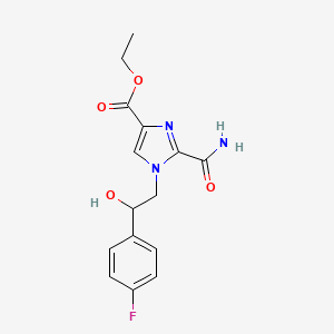 ethyl 2-(aminocarbonyl)-1-[2-(4-fluorophenyl)-2-hydroxyethyl]-1H-imidazole-4-carboxylate