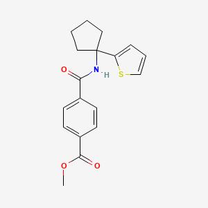 Methyl 4-((1-(thiophen-2-yl)cyclopentyl)carbamoyl)benzoate