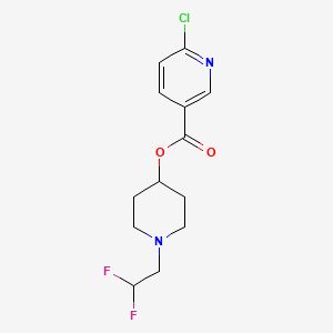 1-(2,2-Difluoroethyl)piperidin-4-yl 6-chloropyridine-3-carboxylate
