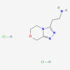 2-(6,8-Dihydro-5H-[1,2,4]triazolo[3,4-c][1,4]oxazin-3-yl)ethanamine;dihydrochloride