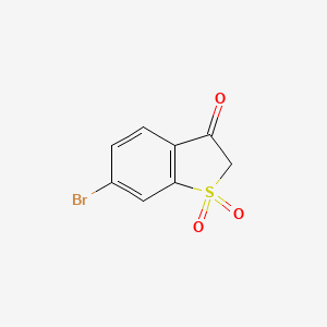 molecular formula C8H5BrO3S B2387893 6-Bromobenzothiophen-3(2H)-one 1,1-dioxide CAS No. 1240288-81-6