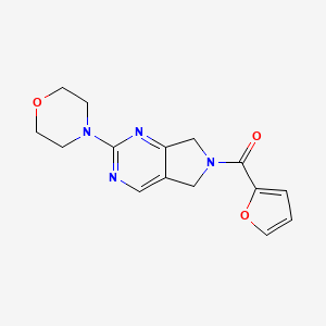molecular formula C15H16N4O3 B2387906 furan-2-yl(2-morpholino-5H-pyrrolo[3,4-d]pyrimidin-6(7H)-yl)methanone CAS No. 2034231-42-8
