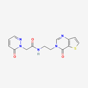 2-(6-oxopyridazin-1(6H)-yl)-N-(2-(4-oxothieno[3,2-d]pyrimidin-3(4H)-yl)ethyl)acetamide