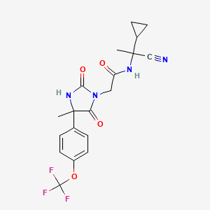 N-(1-cyano-1-cyclopropylethyl)-2-{4-methyl-2,5-dioxo-4-[4-(trifluoromethoxy)phenyl]imidazolidin-1-yl}acetamide