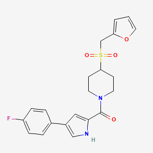 (4-(4-fluorophenyl)-1H-pyrrol-2-yl)(4-((furan-2-ylmethyl)sulfonyl)piperidin-1-yl)methanone