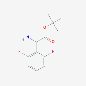 molecular formula C13H17F2NO2 B2387936 Tert-butyl 2-(2,6-difluorophenyl)-2-(methylamino)acetate CAS No. 2248259-73-4