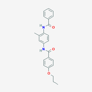 molecular formula C24H24N2O3 B238794 N-(4-benzamido-3-methylphenyl)-4-propoxybenzamide 