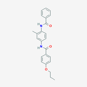 molecular formula C24H24N2O3 B238794 N-[4-(benzoylamino)-3-methylphenyl]-4-propoxybenzamide 