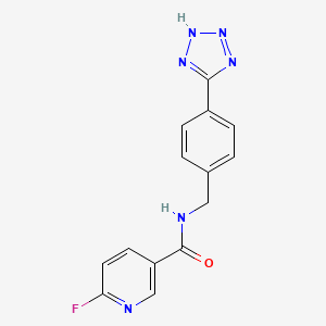 6-fluoro-N-{[4-(1H-1,2,3,4-tetrazol-5-yl)phenyl]methyl}pyridine-3-carboxamide
