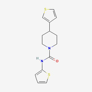 molecular formula C14H16N2OS2 B2387957 N-(thiophen-2-yl)-4-(thiophen-3-yl)piperidine-1-carboxamide CAS No. 1396786-51-8