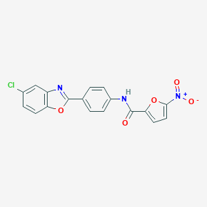 molecular formula C18H10ClN3O5 B238796 N-[4-(5-chloro-1,3-benzoxazol-2-yl)phenyl]-5-nitro-2-furamide 