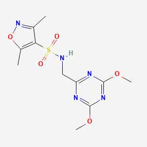 N-((4,6-dimethoxy-1,3,5-triazin-2-yl)methyl)-3,5-dimethylisoxazole-4-sulfonamide