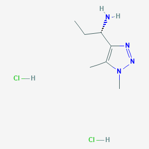 (1S)-1-(1,5-Dimethyltriazol-4-yl)propan-1-amine;dihydrochloride