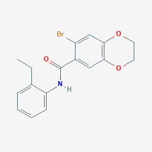 7-bromo-N-(2-ethylphenyl)-2,3-dihydro-1,4-benzodioxine-6-carboxamide