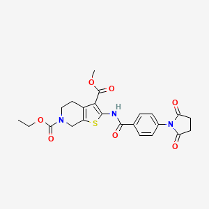 6-ethyl 3-methyl 2-(4-(2,5-dioxopyrrolidin-1-yl)benzamido)-4,5-dihydrothieno[2,3-c]pyridine-3,6(7H)-dicarboxylate