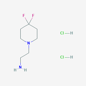 molecular formula C7H16Cl2F2N2 B2388031 2-(4,4-difluoropiperidin-1-yl)ethan-1-amine dihydrochloride CAS No. 1609345-55-2