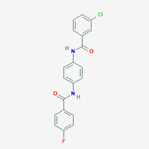 3-chloro-N-{4-[(4-fluorobenzoyl)amino]phenyl}benzamide