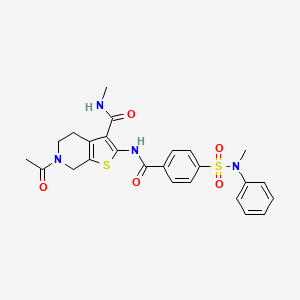 B2388042 6-acetyl-N-methyl-2-(4-(N-methyl-N-phenylsulfamoyl)benzamido)-4,5,6,7-tetrahydrothieno[2,3-c]pyridine-3-carboxamide CAS No. 534554-47-7