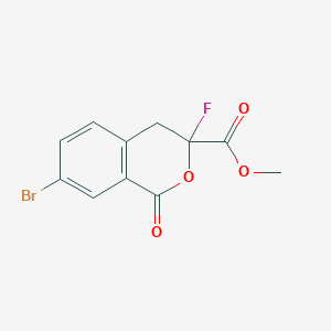 molecular formula C11H8BrFO4 B2388047 Methyl 7-bromo-3-fluoro-1-oxoisochromane-3-carboxylate CAS No. 2155856-64-5