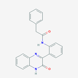 molecular formula C22H17N3O2 B2388049 N-[2-(3-oxo-4H-quinoxalin-2-yl)phenyl]-2-phenylacetamide CAS No. 887197-76-4