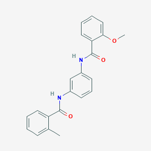 molecular formula C22H20N2O3 B238808 2-methoxy-N-{3-[(2-methylbenzoyl)amino]phenyl}benzamide 