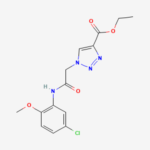 molecular formula C14H15ClN4O4 B2388103 ethyl 1-{2-[(5-chloro-2-methoxyphenyl)amino]-2-oxoethyl}-1H-1,2,3-triazole-4-carboxylate CAS No. 902482-47-7