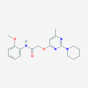 molecular formula C19H24N4O3 B2388111 N-(2-methoxyphenyl)-2-{[6-methyl-2-(piperidin-1-yl)pyrimidin-4-yl]oxy}acetamide CAS No. 1326875-73-3