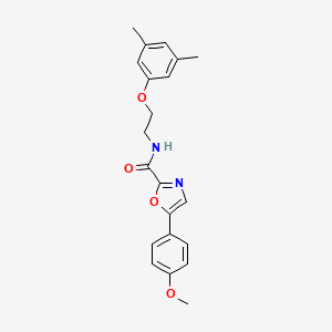 molecular formula C21H22N2O4 B2388119 N-[2-(3,5-dimethylphenoxy)ethyl]-5-(4-methoxyphenyl)-1,3-oxazole-2-carboxamide CAS No. 1788589-79-6