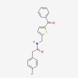 molecular formula C20H16FNO2S B2388145 N-[(5-benzoylthiophen-2-yl)methyl]-2-(4-fluorophenyl)acetamide CAS No. 1797958-43-0