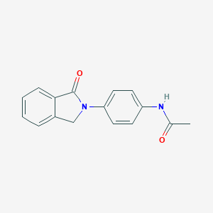 molecular formula C16H14N2O2 B238816 N-[4-(1-oxo-1,3-dihydro-2H-isoindol-2-yl)phenyl]acetamide 