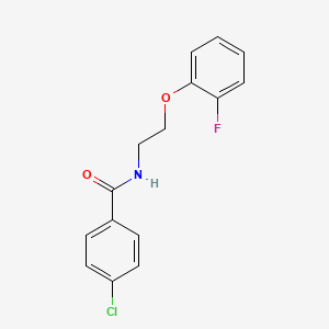 molecular formula C15H13ClFNO2 B2388181 4-chloro-N-[2-(2-fluorophenoxy)ethyl]benzamide CAS No. 839693-48-0