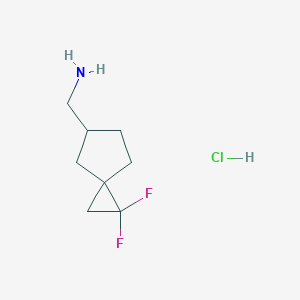 molecular formula C8H14ClF2N B2388214 (2,2-Difluorospiro[2.4]heptan-6-yl)methanamine;hydrochloride CAS No. 2253641-08-4